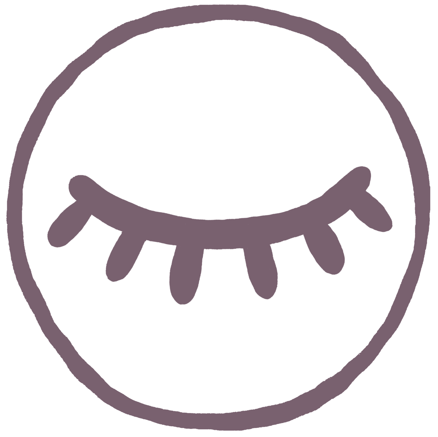 Illustration d'un oeil fermé et apaisé